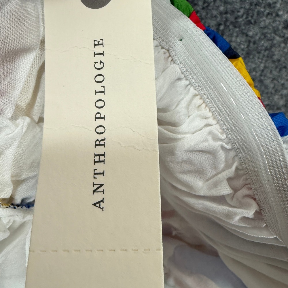 Anthropologie Dress Women Small Multicolor Striped Strapless Colorful Tiered NEW - Picture 10 of 11